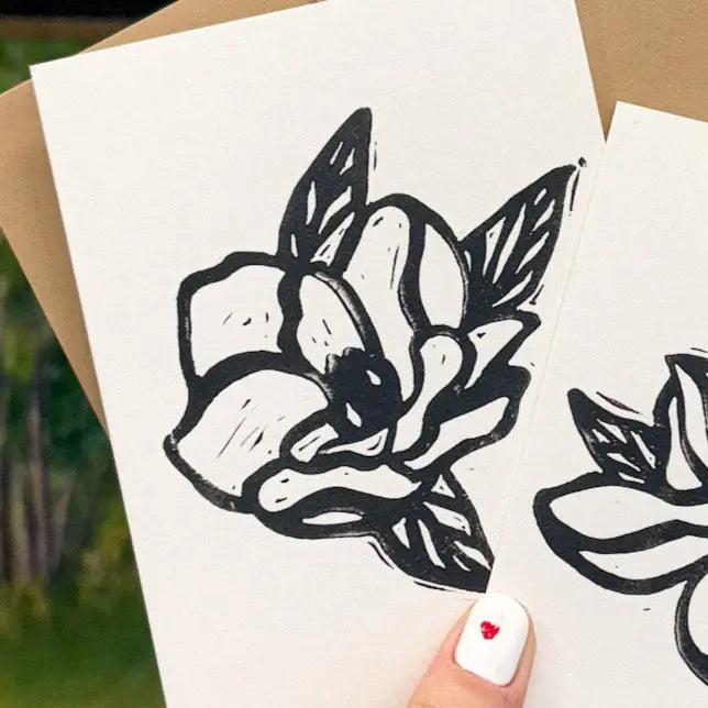 Stamped Magnolia Greeting Card Crooked Letter