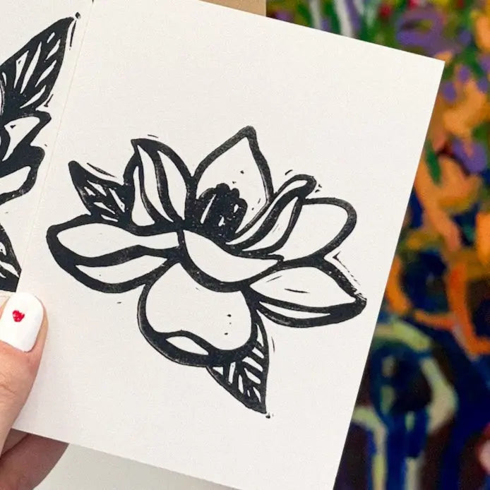 Stamped Magnolia Greeting Card Crooked Letter