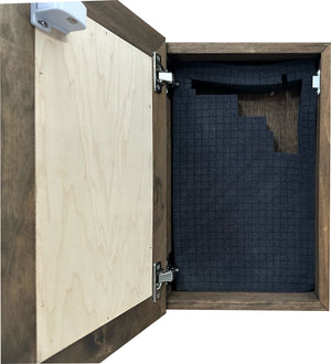 American Flag Hidden Gun Storage Cabinet - Stand For The Flag, Kneel For The Cross Concealed Gun Storage by Bellewood Designs, gun safes detail photo 13