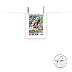 Starkville Mississippi Art Print by Leslie Ponce at Main Street Collective - StarkVegas Collage
