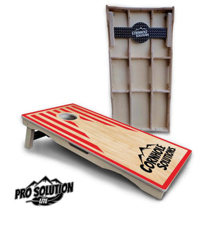 Stars & Stripes Keyhole CS Logo Cornhole Boards - Pro Solution Lite Series Cornhole Solutions