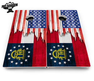 State Flag Designs Alabama to Georgia Cornhole Boards - Pro Solution Elite Series Cornhole Solutions