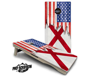 State Flag Designs Alabama to Georgia Cornhole Boards - Pro Solution Lite Series Cornhole Solutions