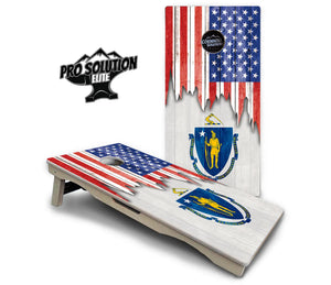State Flag Designs Massachusetts to New Jersey Cornhole Boards - Pro Solution Elite Series Cornhole Solutions