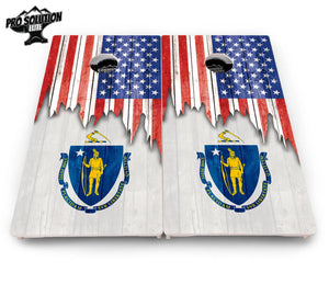 State Flag Designs Massachusetts to New Jersey Cornhole Boards - Pro Solution Elite Series Cornhole Solutions