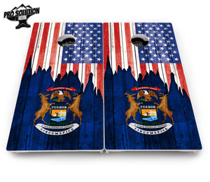 State Flag Designs Massachusetts to New Jersey Cornhole Boards - Pro Solution Elite Series Cornhole Solutions