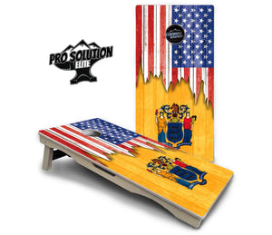 State Flag Designs Massachusetts to New Jersey Cornhole Boards - Pro Solution Elite Series Cornhole Solutions