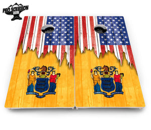 State Flag Designs Massachusetts to New Jersey Cornhole Boards - Pro Solution Elite Series Cornhole Solutions