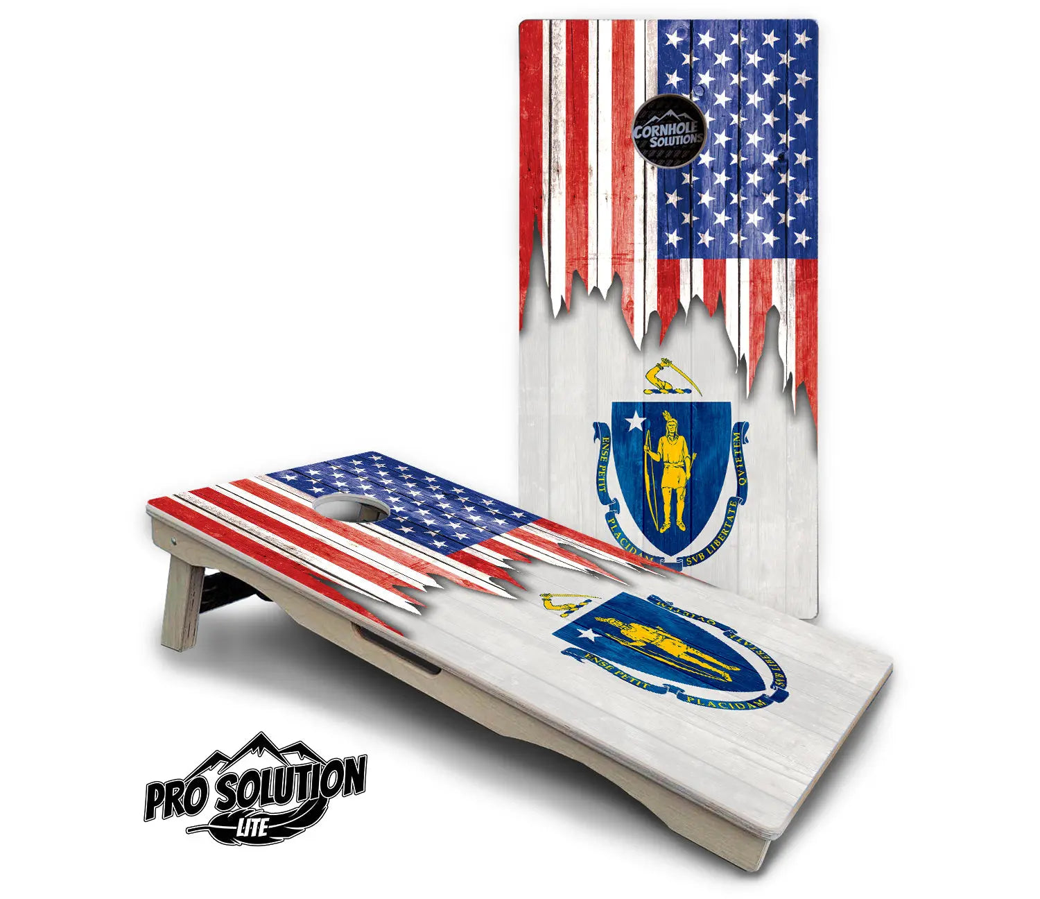 State Flag Designs Massachusetts to New Jersey Cornhole Boards - Pro Solution Lite Series Cornhole Solutions