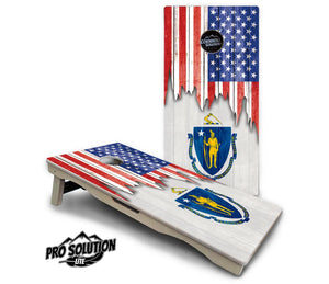 State Flag Designs Massachusetts to New Jersey Cornhole Boards - Pro Solution Lite Series Cornhole Solutions