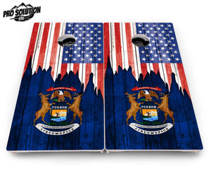 State Flag Designs Massachusetts to New Jersey Cornhole Boards - Pro Solution Lite Series Cornhole Solutions