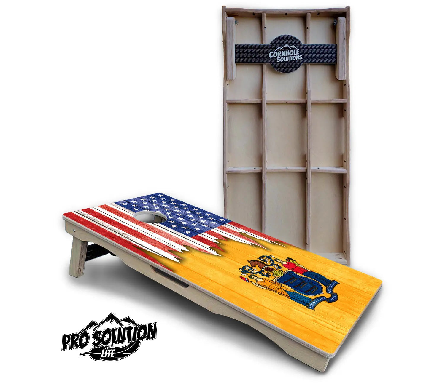 State Flag Designs Massachusetts to New Jersey Cornhole Boards - Pro Solution Lite Series Cornhole Solutions