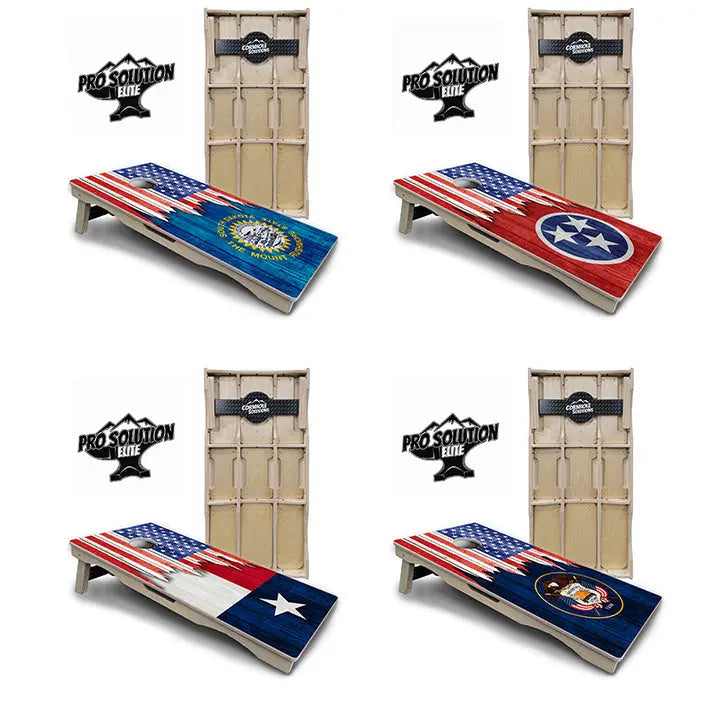 State Flag Designs South Dakota to Wyoming Cornhole Boards - Pro Solution Elite Series Cornhole Solutions