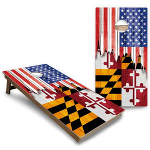 State Flags Hawaii to Maryland Cornhole Boards - Backyard Series Cornhole Solutions