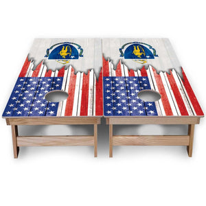 State Flags Massachusetts to New Jersey Cornhole Boards - Backyard Series Cornhole Solutions
