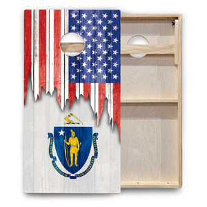 State Flags Massachusetts to New Jersey Cornhole Boards - Backyard Series Cornhole Solutions
