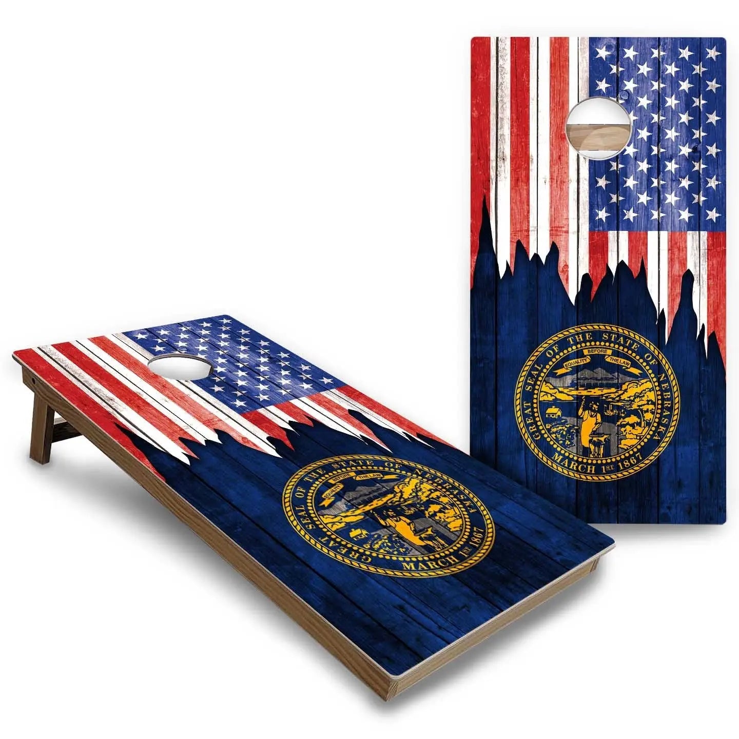 State Flags Massachusetts to New Jersey Cornhole Boards - Backyard Series Cornhole Solutions