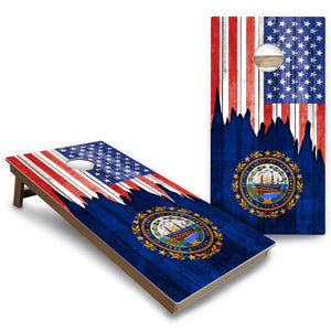State Flags Massachusetts to New Jersey Cornhole Boards - Backyard Series Cornhole Solutions