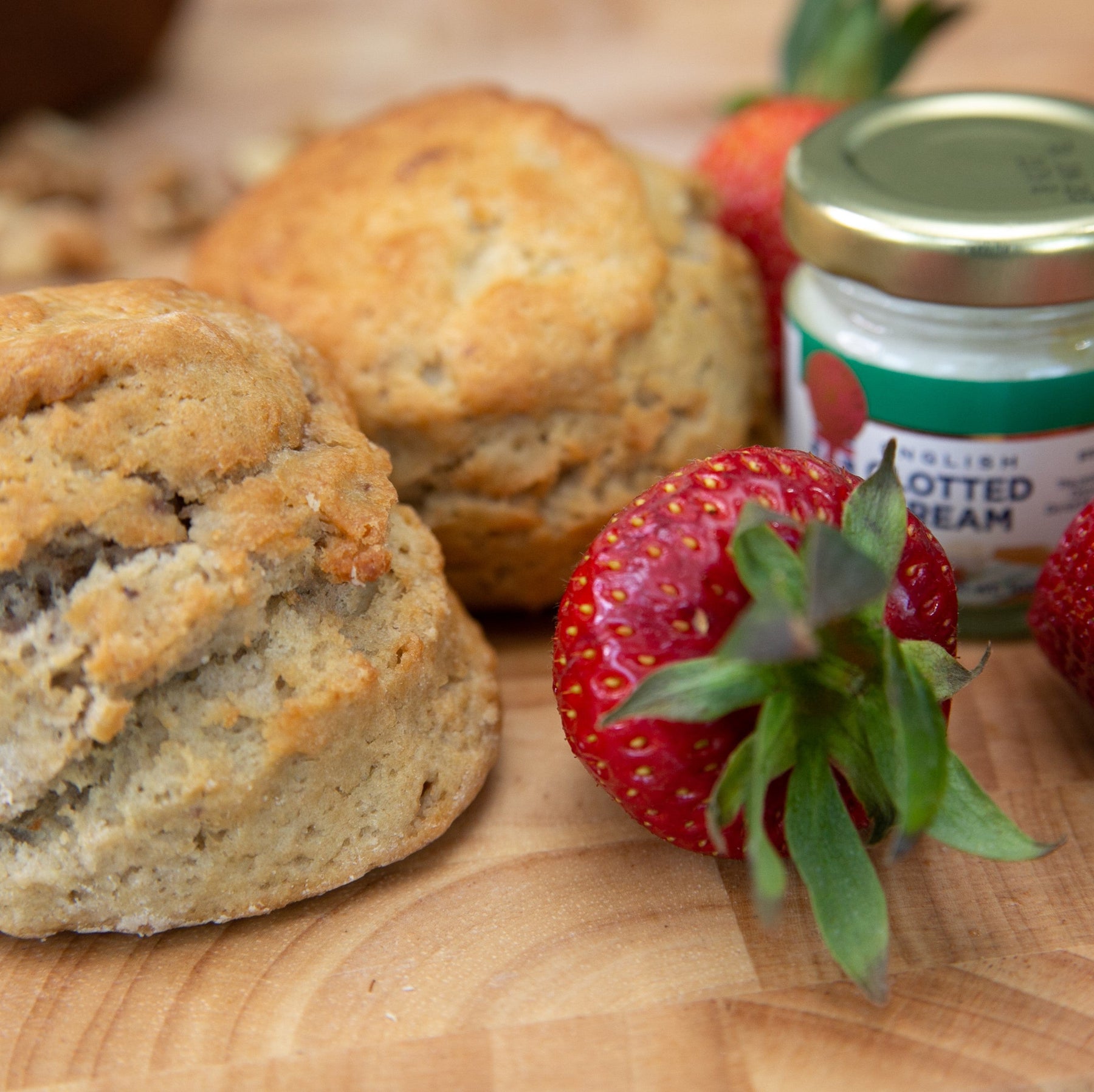 Strawberry Champagne Cream Scones