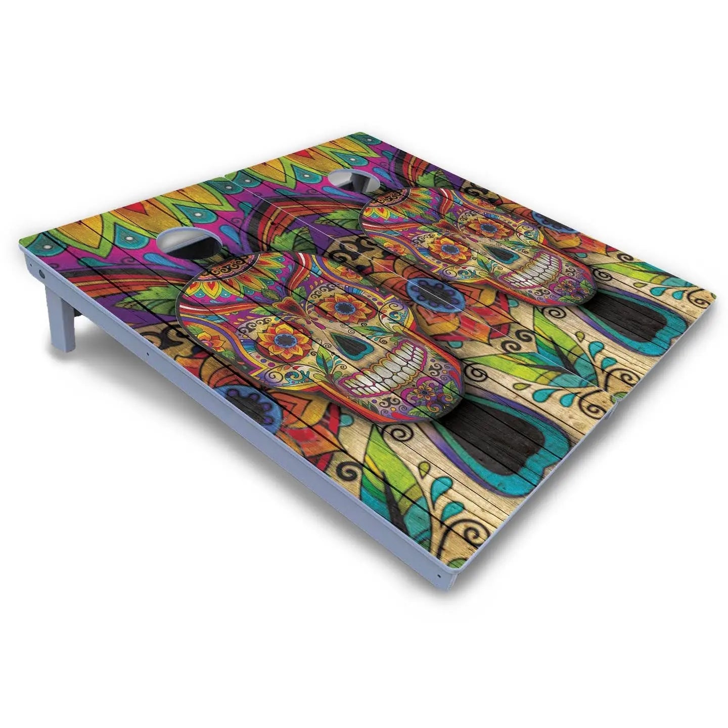Sugar Skull Cornhole Boards - All Weather Series - Colorful Cornhole Solutions