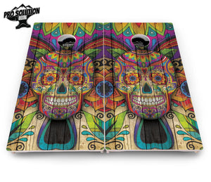 Sugar Skull Cornhole Boards - Pro Solution Elite Series - Colorful Cornhole Solutions
