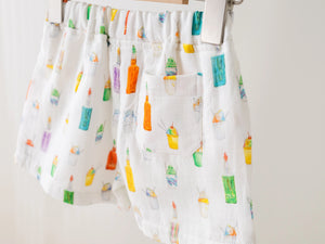 Sugar, Ice, & Everything Nice Organic Muslin Shorts Nola Tawk