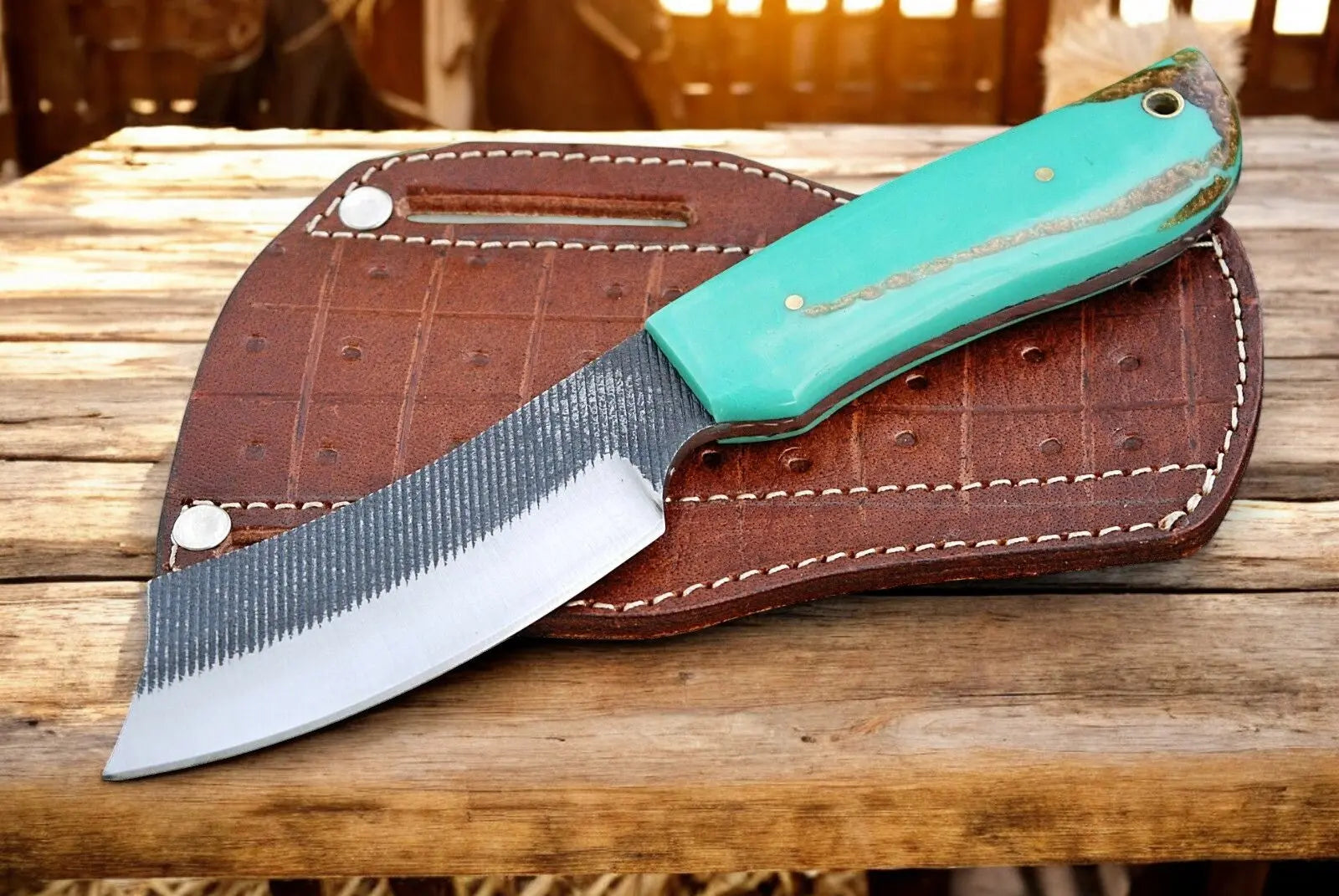 Summer Adventure Belt Knife – Handmade & Rugged Damascus Knife Store