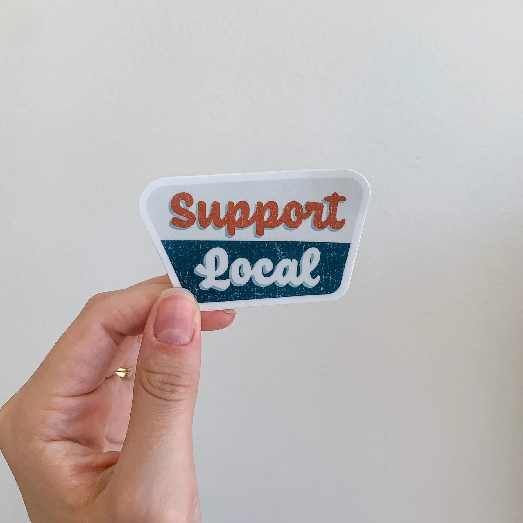 Support Local Sticker Crooked Letter