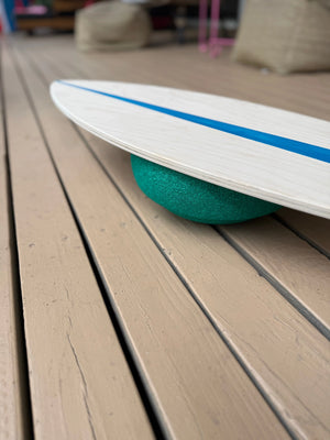 Maple Play surf balance board shown as an open ended play surface for kids