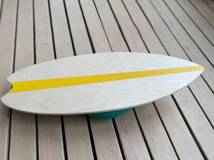 Handmade wooden surf balance board for balance practice and sensory play