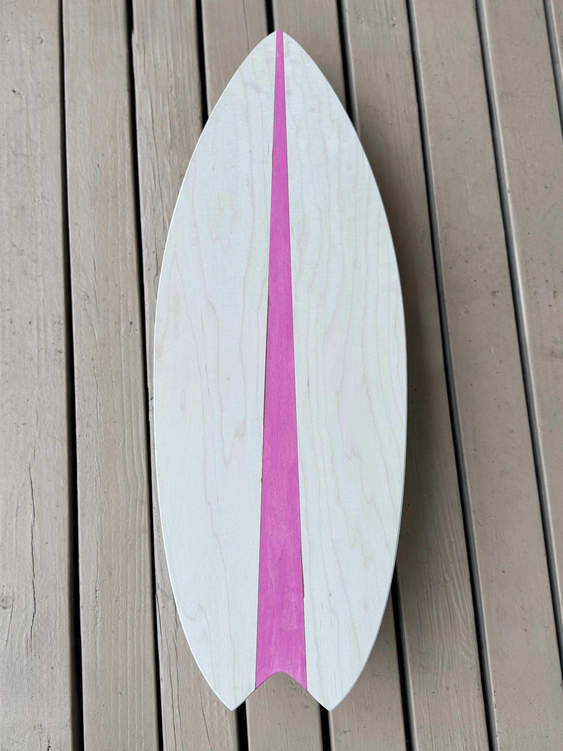 Stapelstein compatible wooden surf board insert for active playrooms