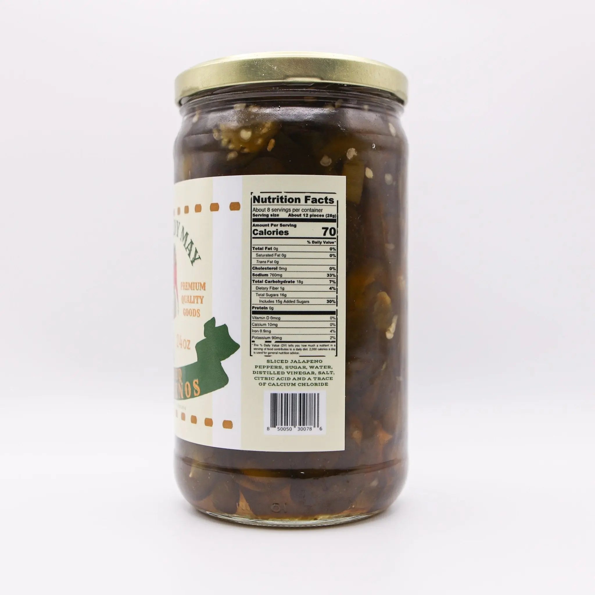 Sweet Heat Candied Jalapeños – The Lady May’s Small-Batch Cowboy Candy | Sweet & Spicy Pickled Jalapeños in 24oz Glass Jar The Lady May