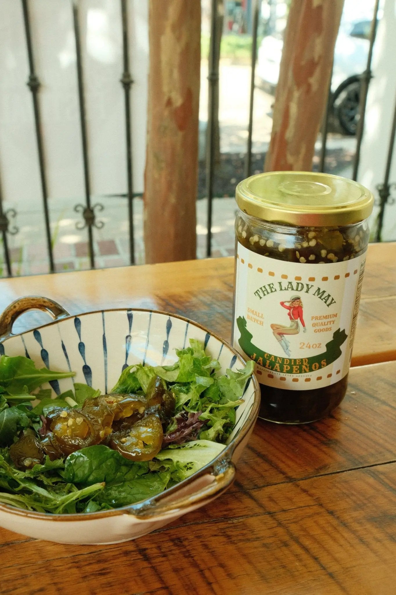 Sweet Heat Candied Jalapeños – The Lady May’s Small-Batch Cowboy Candy | Sweet & Spicy Pickled Jalapeños in 24oz Glass Jar The Lady May