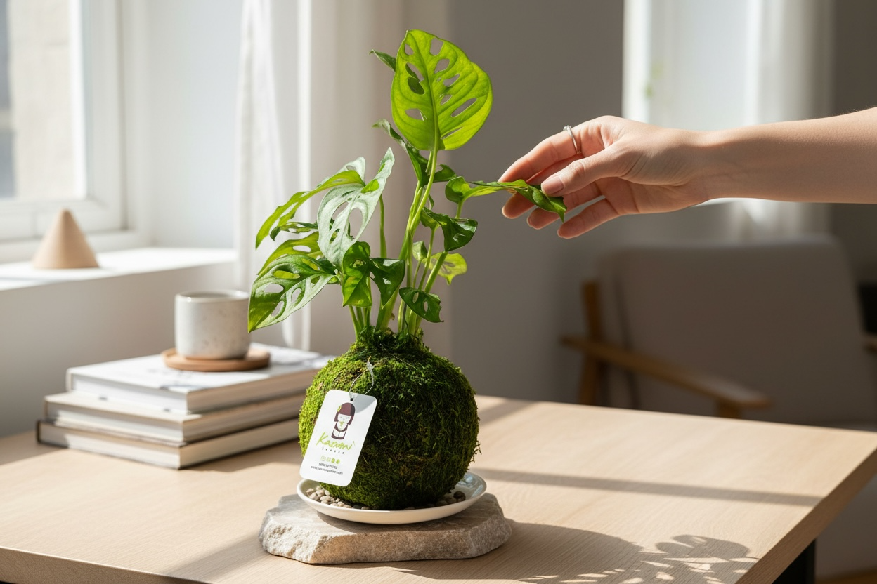 Monstera Swiss Cheese | Moss Ball Kokedama