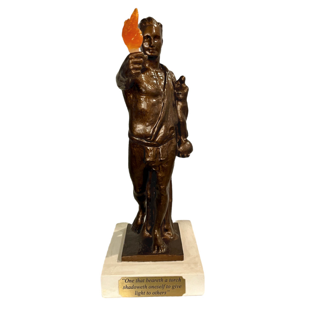 University of Tennessee Volunteers Torchbearer Stone Sculpture, real Bronze metal coating