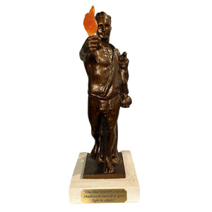 University of Tennessee Volunteers Torchbearer Stone Sculpture, real Bronze metal coating