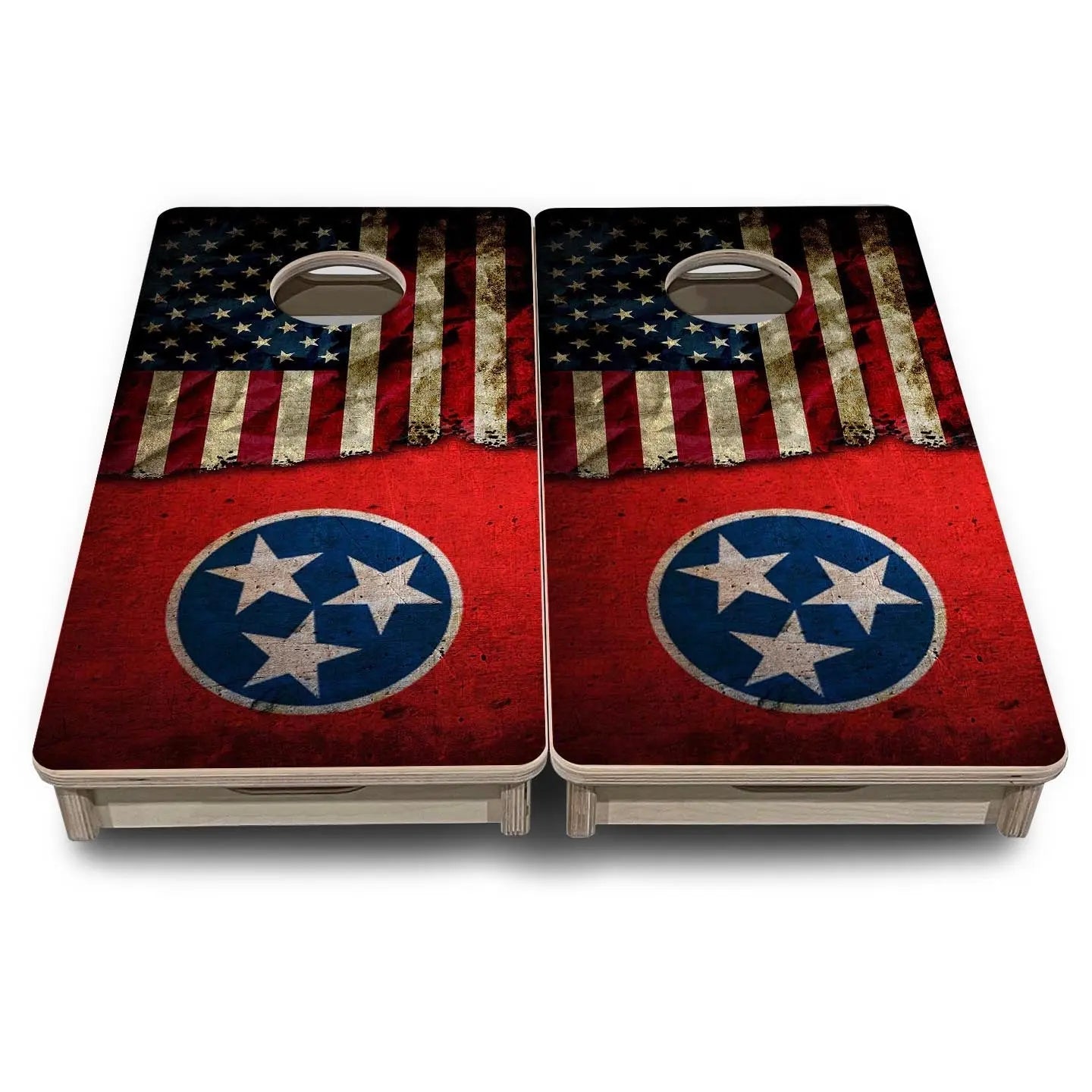 TN USA Flag - Mini or Vacation Size Cornhole Boards Cornhole Solutions