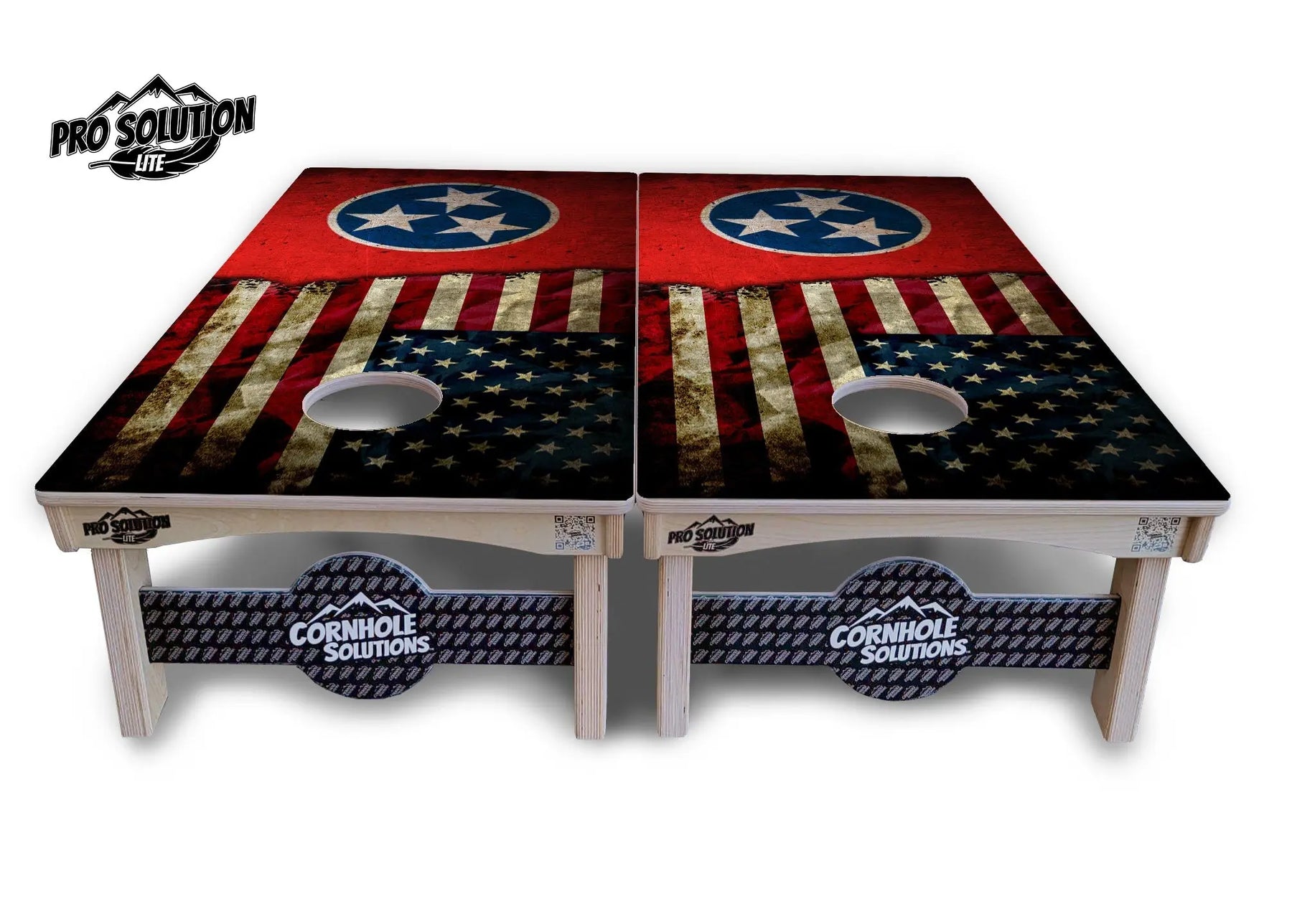 TN/USA Red Flag Design Cornhole Boards - Pro Solution Lite Series Cornhole Solutions