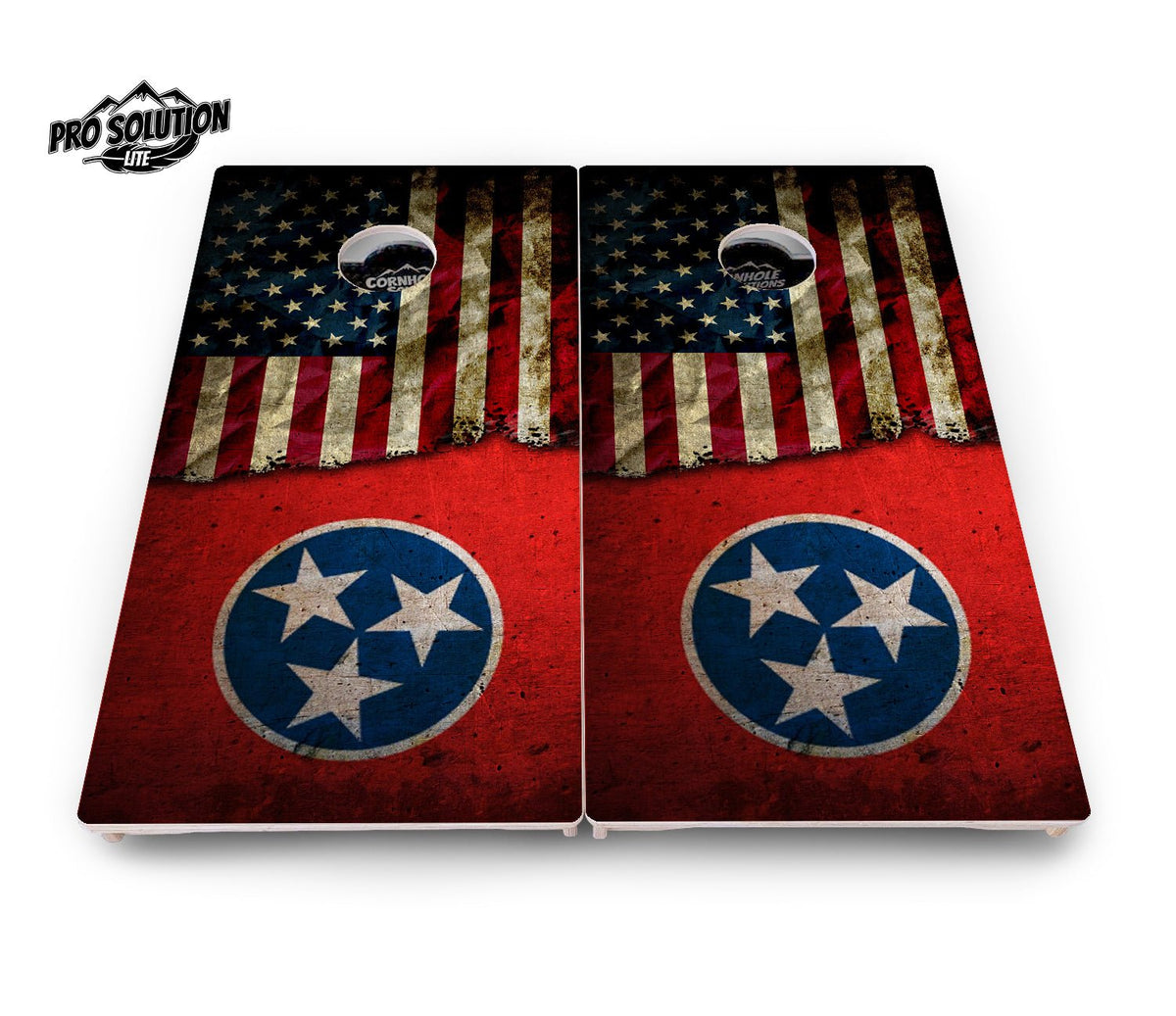 Tennessee & USA Red Flag Cornhole Boards – Pro Lite or Pro Elite