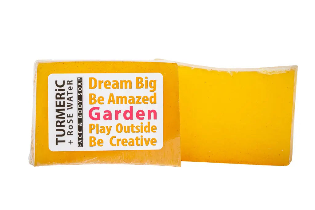 TURMERiC + Rose WATeR FACE & BODY SOAP  5 oz. Essential Journeys