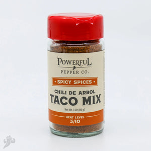Powerful Pepper Co. Chili de Arbol Taco Mix spice blend.