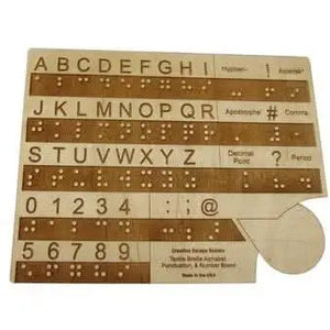 Tactile Braille Learning and Teaching board Gift Set Creative Escape Rooms