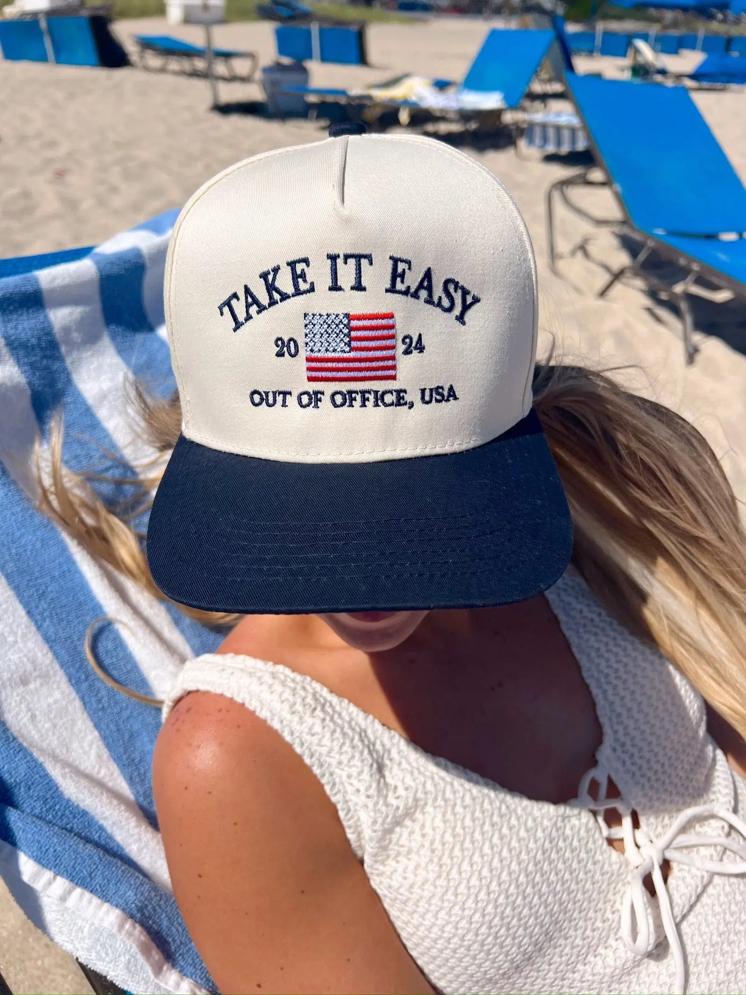 Take it Easy Vintage Trucker Hat KenzKustomz