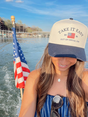 Take it Easy Vintage Trucker Hat KenzKustomz