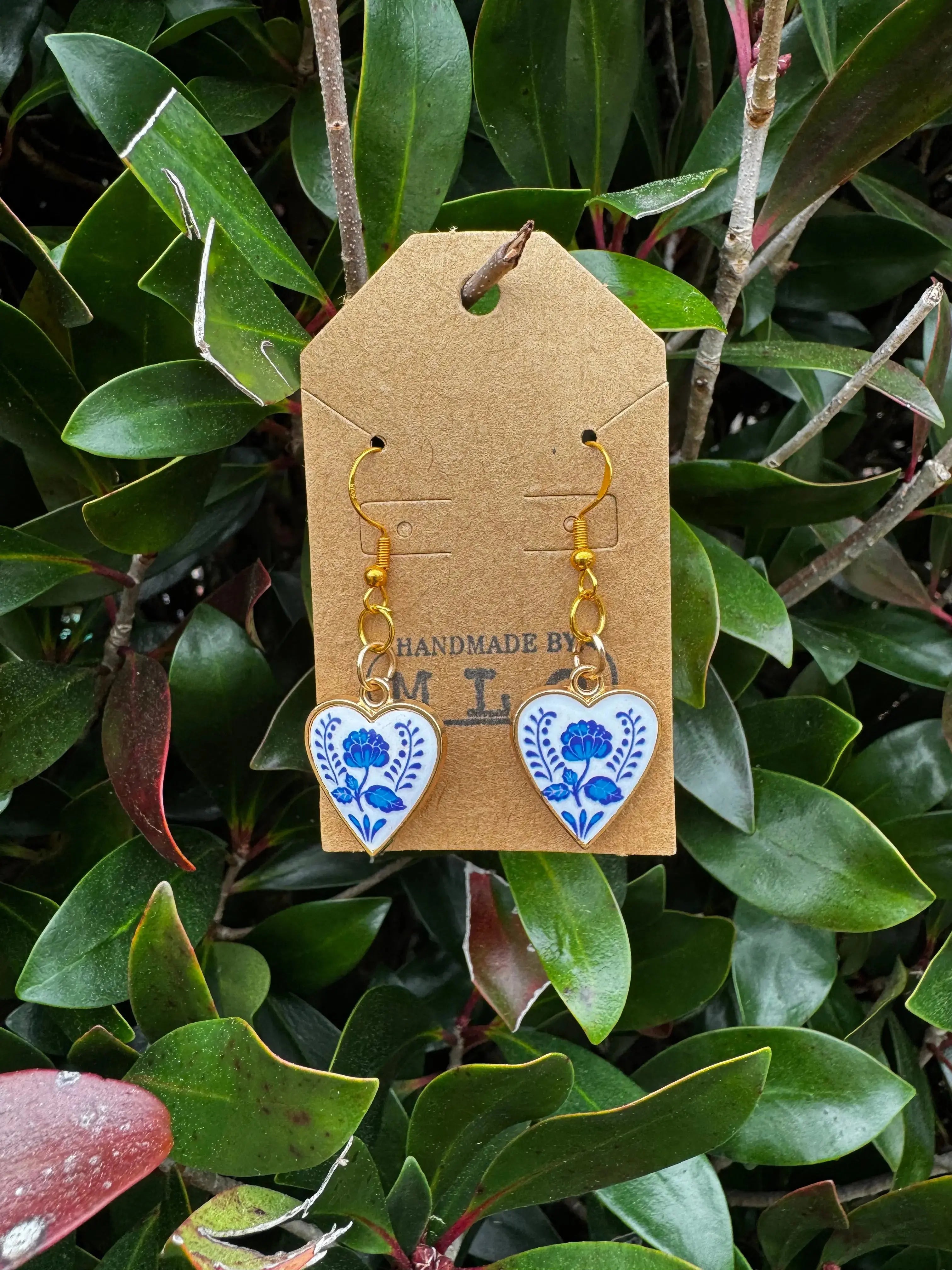 Tea Room Heart Earrings Mushroom Lady Co