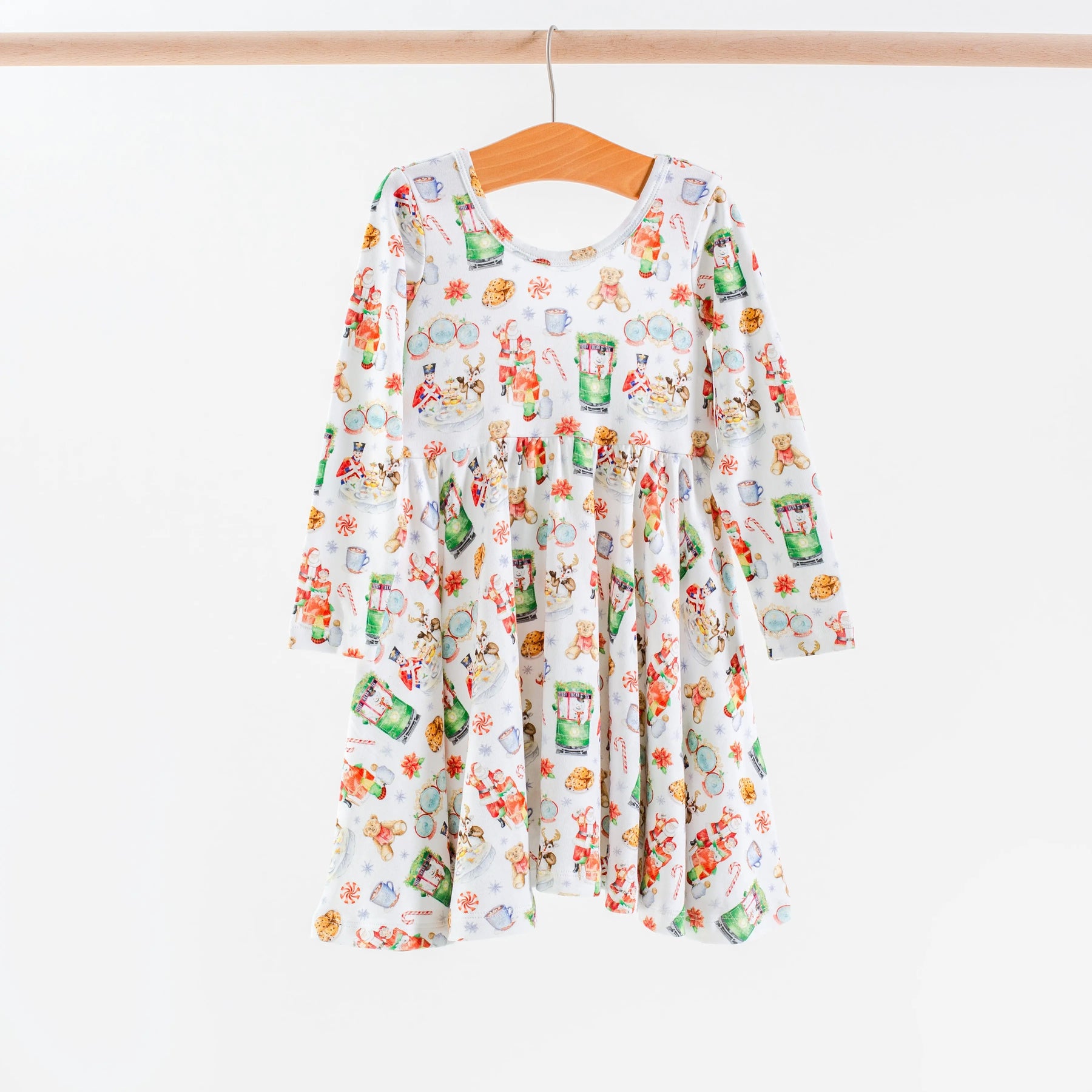 Teddy Bear Tea Organic Cotton Dress for Kids Nola Tawk