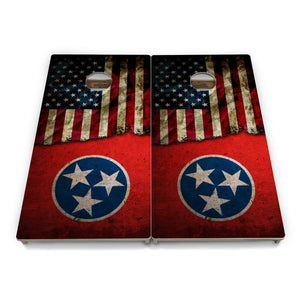 Tennessee USA Flag Cornhole Boards - Professional Tournament Series Cornhole Solutions