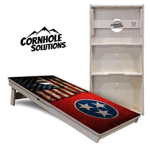 Tennessee USA Flag Cornhole Boards - Professional Tournament Series Cornhole Solutions