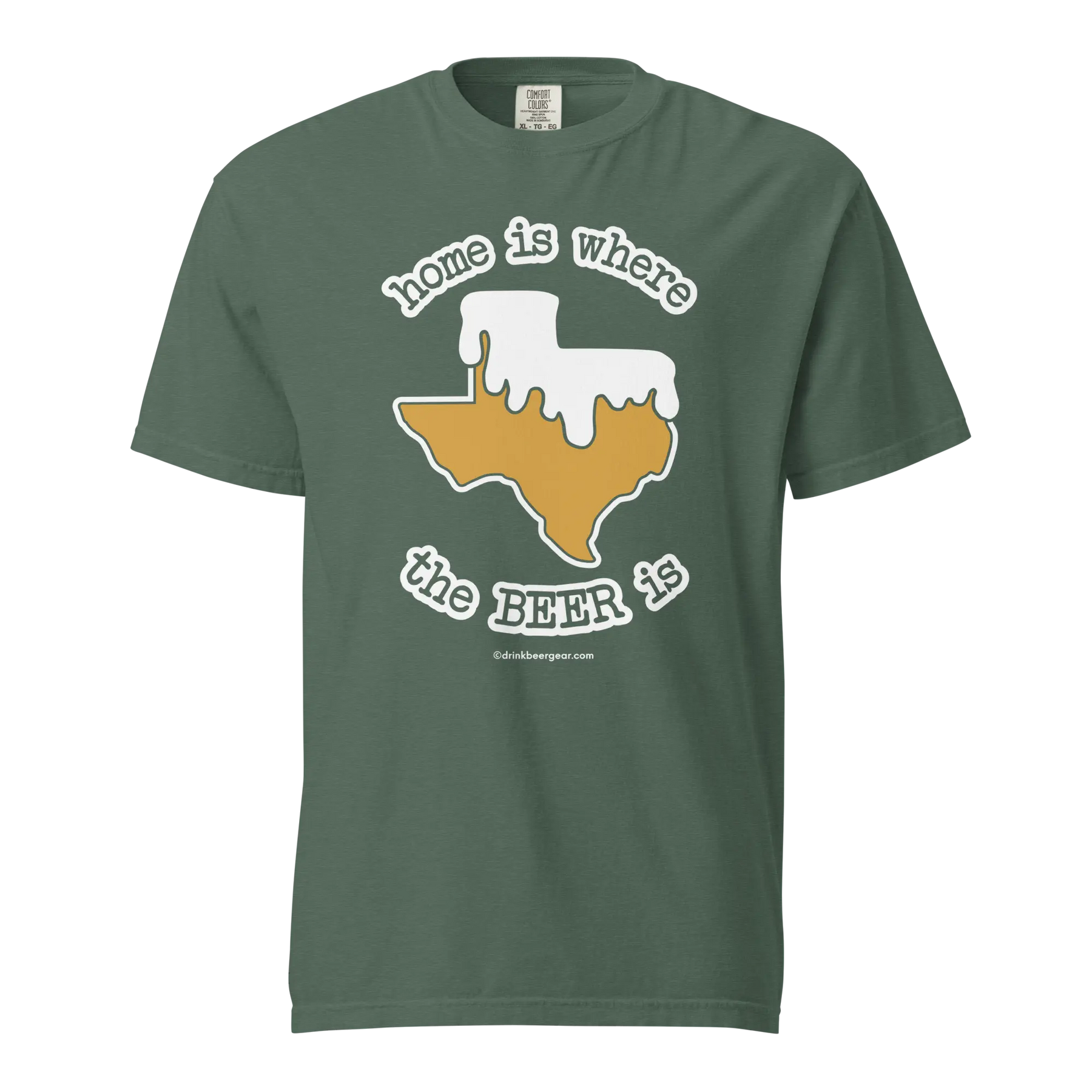 Texas Beer Mug Tee - Home Is Where The Beer Is - COMFORT COLORS BRAND TEE Drink Beer Gear