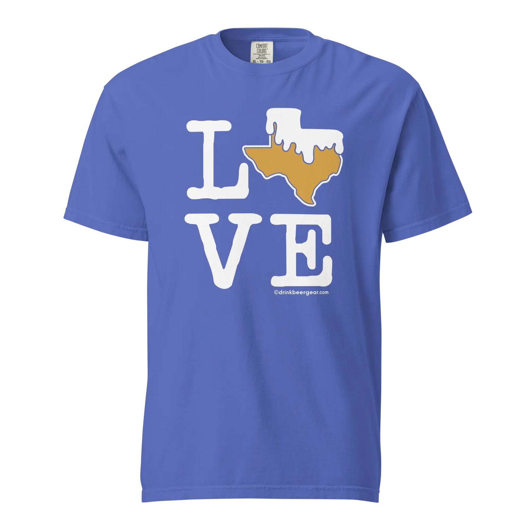 Texas Beer Mug Tee - LOVE - COMFORT COLORS BRAND TEE Drink Beer Gear